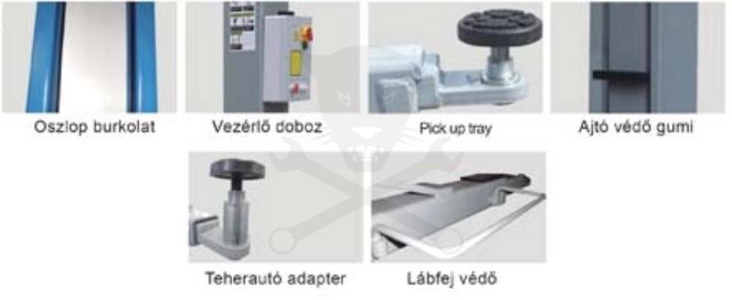 Emelő gépkocsi csápos 4 tonnás + tartozék csápmagasító adapter készlet