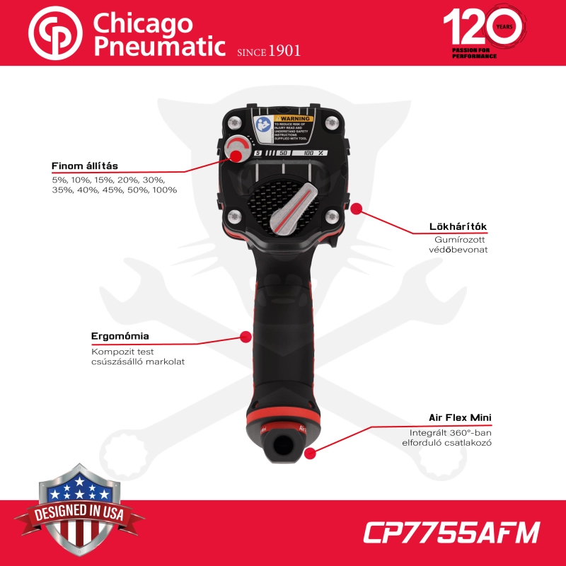 Légkulcs  1/2" 1300 Nm Lazítás - 1080 Nm Meghúzás - Chicago