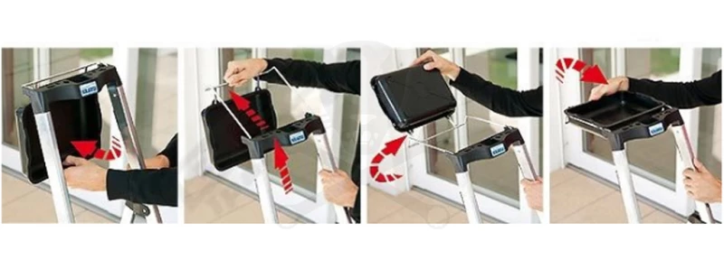 Létra ALU lépcsőfokos álló 1x 5 fokos - Krause Monto SECURY