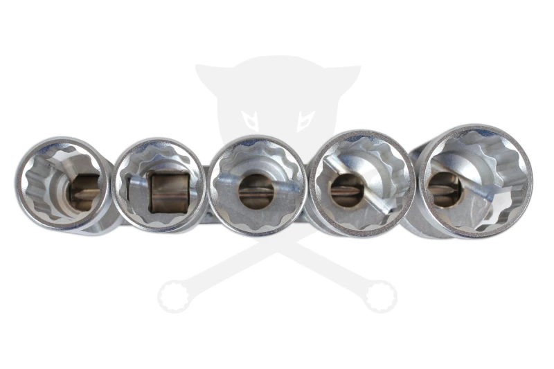 Lengéscsillapító spec. dugókulcs készlet 5 db-os 18-19-21-22-24 mm 1/2"