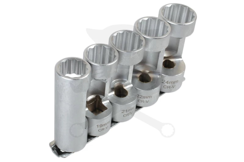 Lengéscsillapító spec. dugókulcs készlet 5 db-os 18-19-21-22-24 mm 1/2"