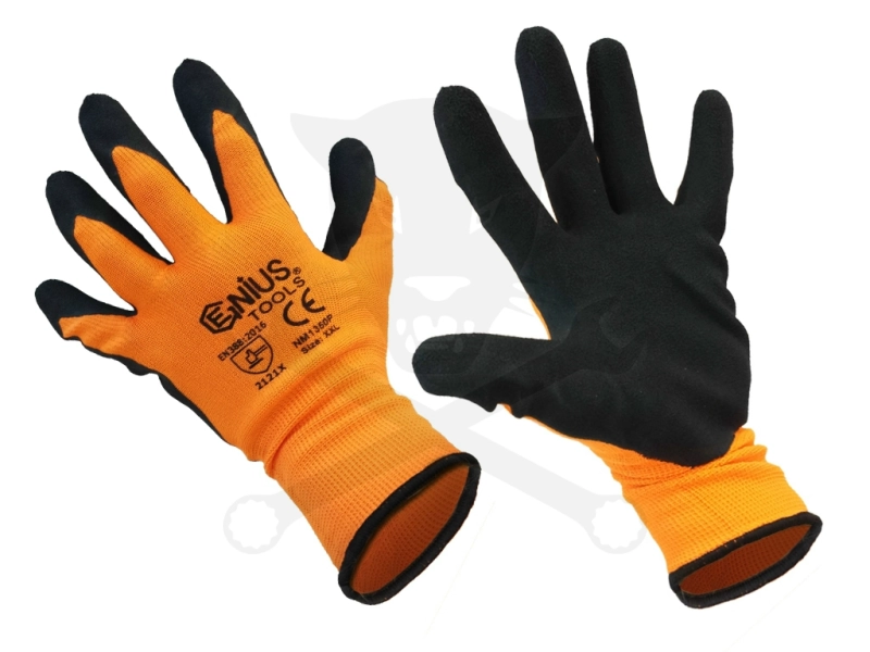 Kesztyű - szerelőkesztyű - Genius narancs XXL-es 11-es (KG1350-N-XXL)
