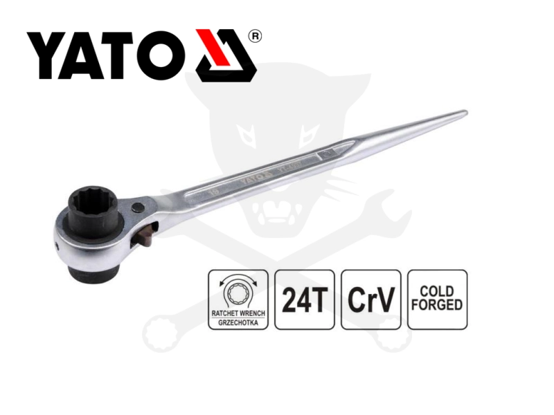 Racsnis hajtókar állványzatszerkezet szereléshez 19x22 mm Yato