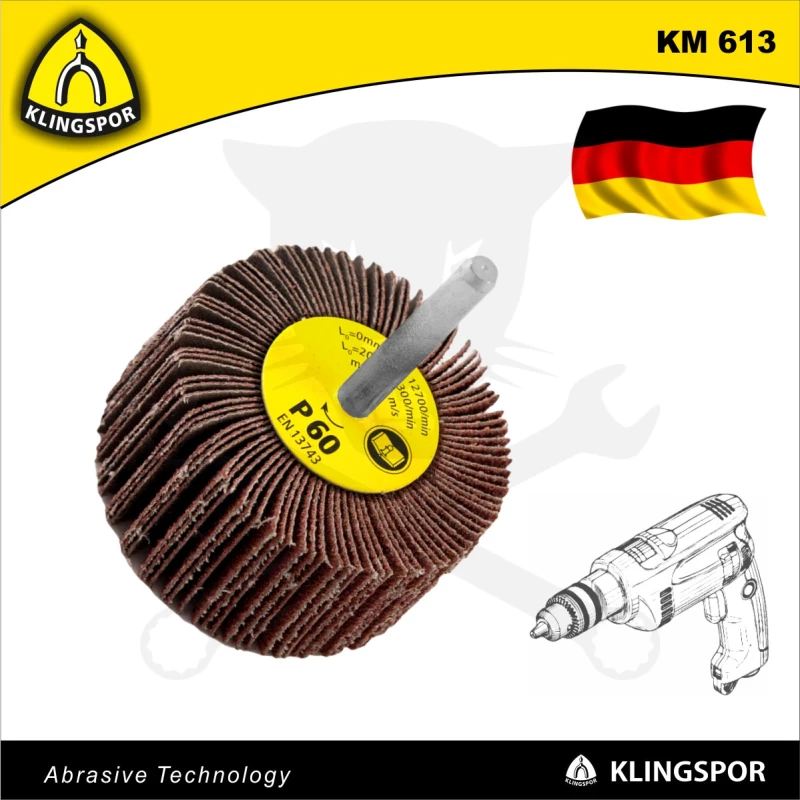 Lamellás csiszoló (szaturnusz) csapos 40x20 / 6 mm P60 - Klingspor
