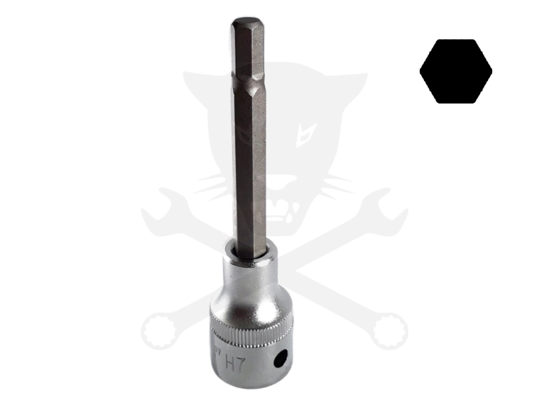 Rátűzőkulcs - crowa+bit 1/2" imbusz  7 mm, hosszú