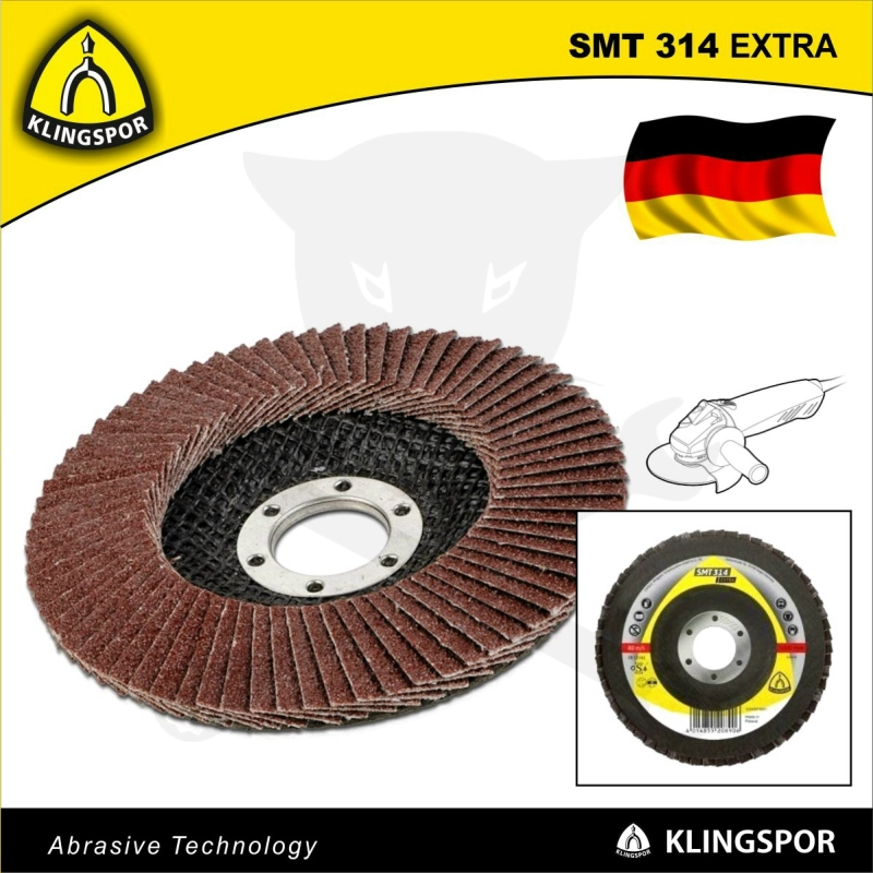 Csiszolótányér, lamellás 125 mm  P80 - acél és színesfém - Klingspor