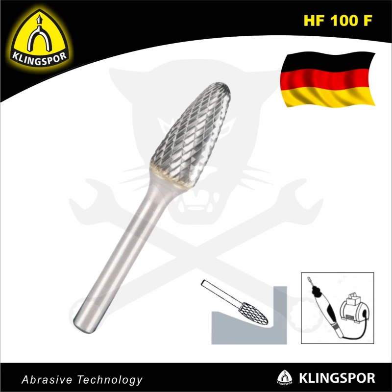 Turbómaró, csúcsíves, gömbölyített vég 9.6 x 19 mm T6 - Klingspor