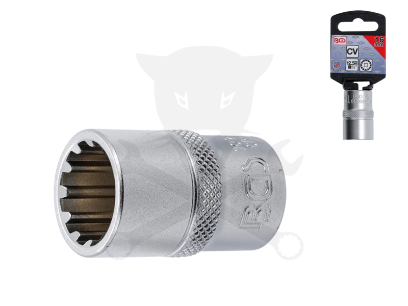 Dugókulcs - crowafej 1/2" Gear Lock normál 16 mm BGS