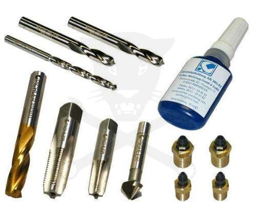 Pichler fékmunkahenger légtelenítő csavar javító készlet 1/4" és 1,8" NPT