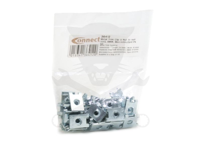 Fém lemezanya"U" készlet 50db 24.9x16.4x6.3mm VAG/BMW/Mercedes/Opel