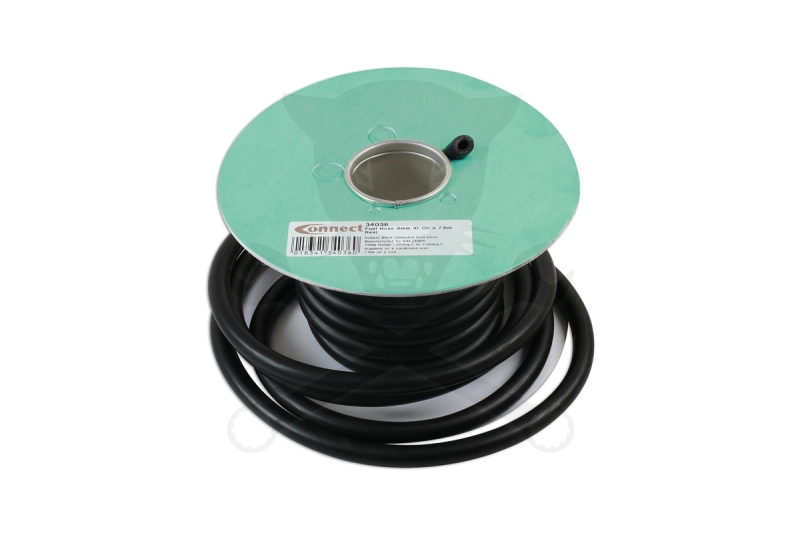 Üzemanyagtömlő  6 mm x 7.6 méter - fekete spec. gumicső