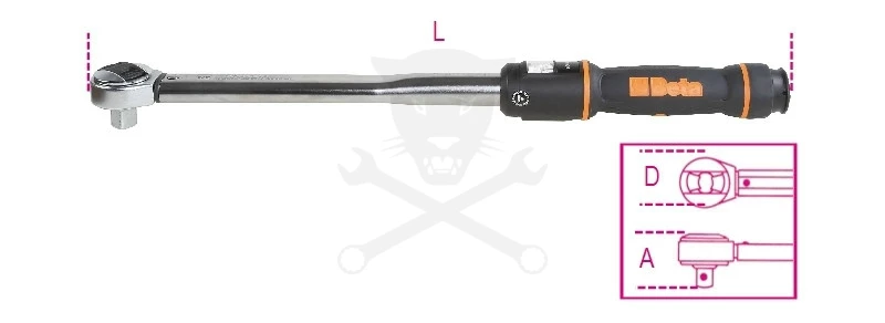 Nyomatékkulcs 040-210 Nm 1/2" - kalibrálva - Beta (666N/20)