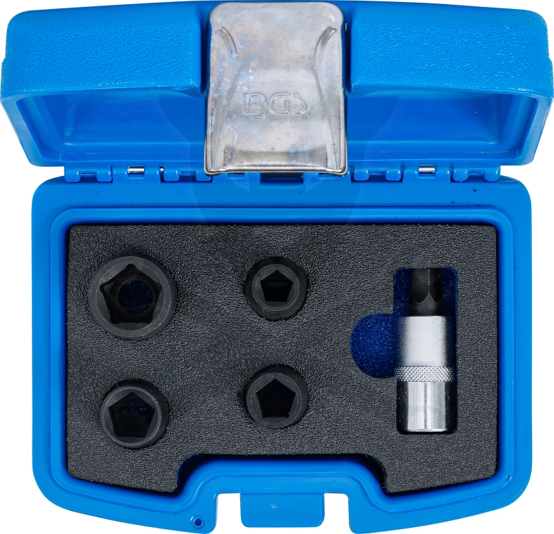Fékjavító dugókulcs készlet 5 lapú - ötszögű 1/2" 5 db-os BGS