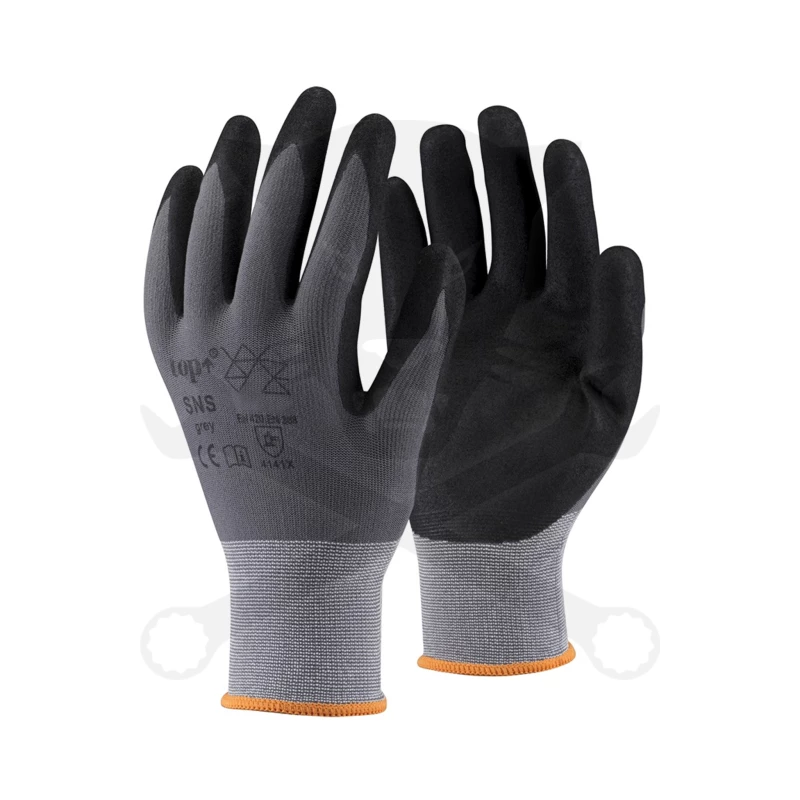 Kesztyű - szerelőkesztyű - Spandex homok. fekete-szürke XXL-es 11-es