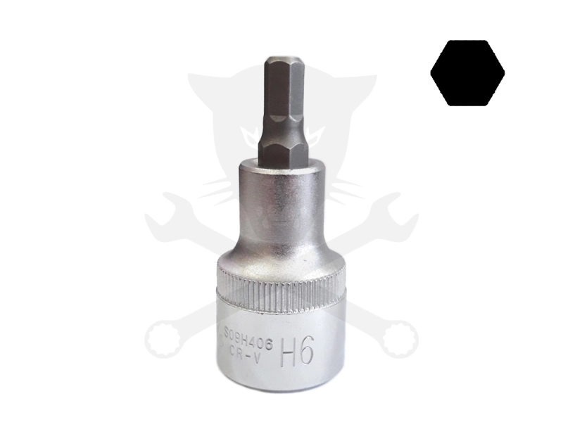 Rátűzőkulcs - crowa+bit 1/2" imbusz  6 mm