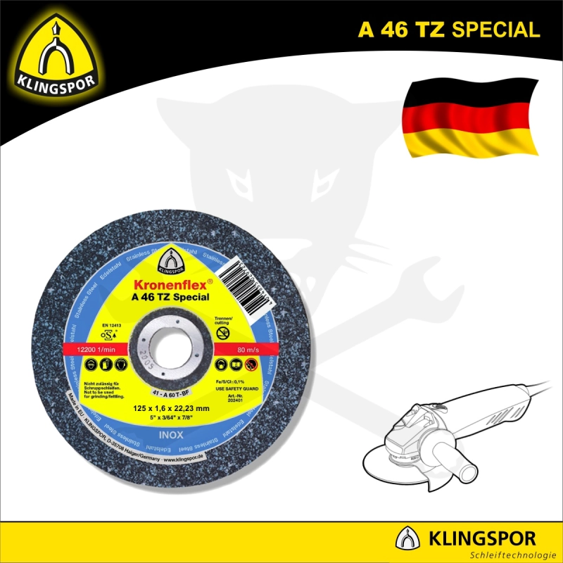 Vágókorong 125x1.6 mm A46TZ Special - inox - Klingspor