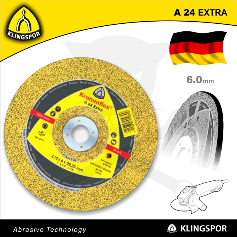 Tisztítókorong 230x6.0 mm A24 Extra - acél - KLN