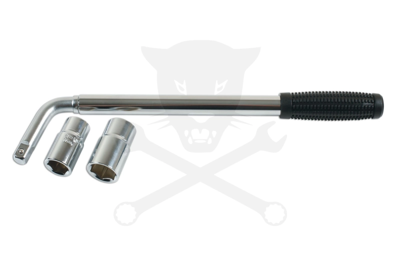 Kerékanya kulcs teleszkópos 350-550 mm 17x19 mm és 21x23 mm - Laser