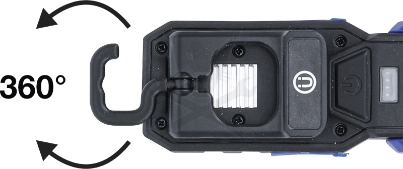 Szerelőlámpa LED 01 COB + 1 ledes dönthető akkus 10W szerelőlámpa -BGS
