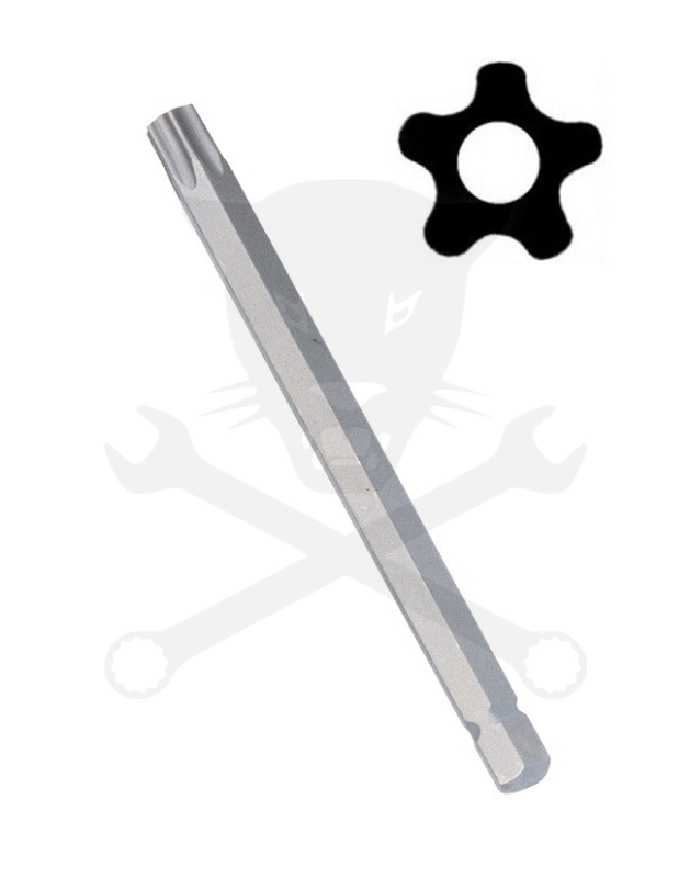 Bit ötágú torx T-08 88 mm lyukas Genius
