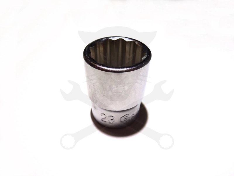 Dugókulcs - crowafej 1/2" 12 szög normál 23 mm Genius