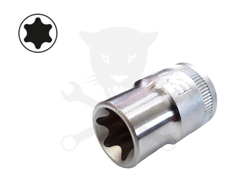 Dugókulcs - crowafej 3/8" belső torx E20 Genius