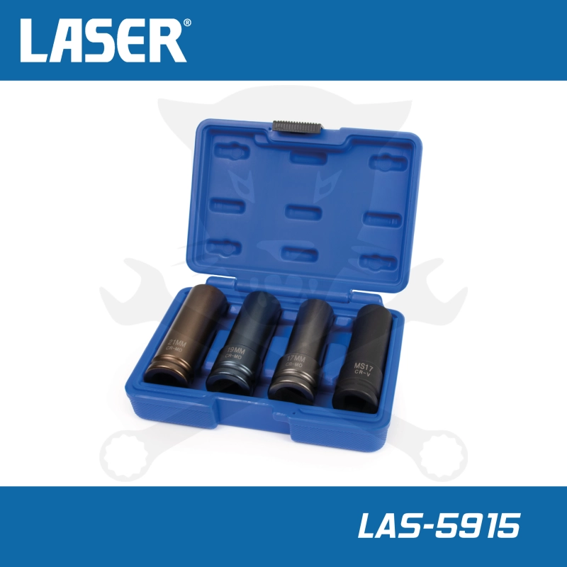 Légkulcsfej készlet 1/2"  4 db-os alufelnihez 17/19/21+17-es Mercedes WAF