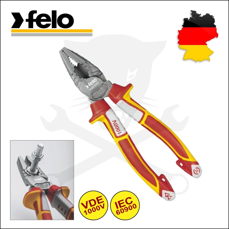 Fogó 1000V szigetelt kombinált 160 mm VDE, ipari - Felo