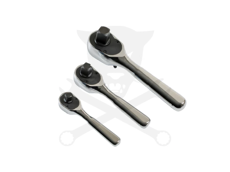 Racsnis hajtószár - marok - 3 db-os készlet108 fogú 1/4"-3/8"-1/2" -AT18
