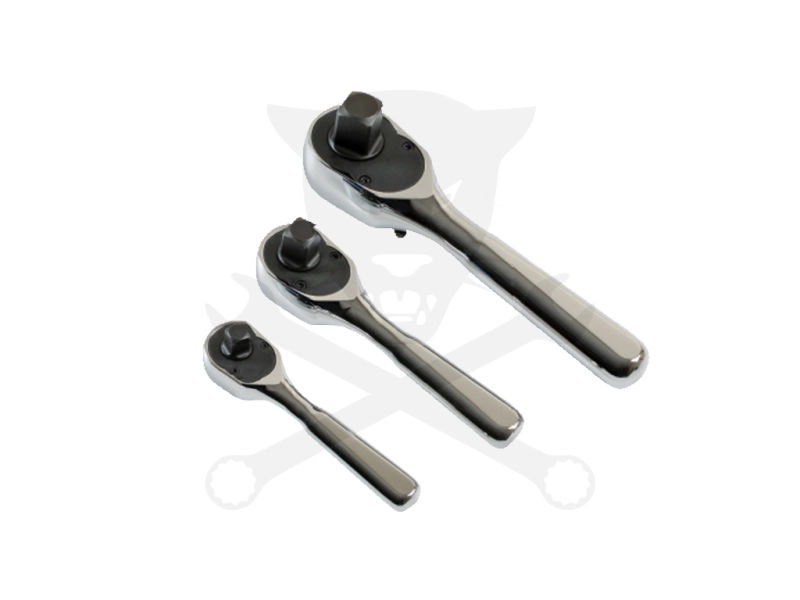Racsnis hajtószár - marok - 3 db-os készlet108 fogú 1/4"-3/8"-1/2" -AT18