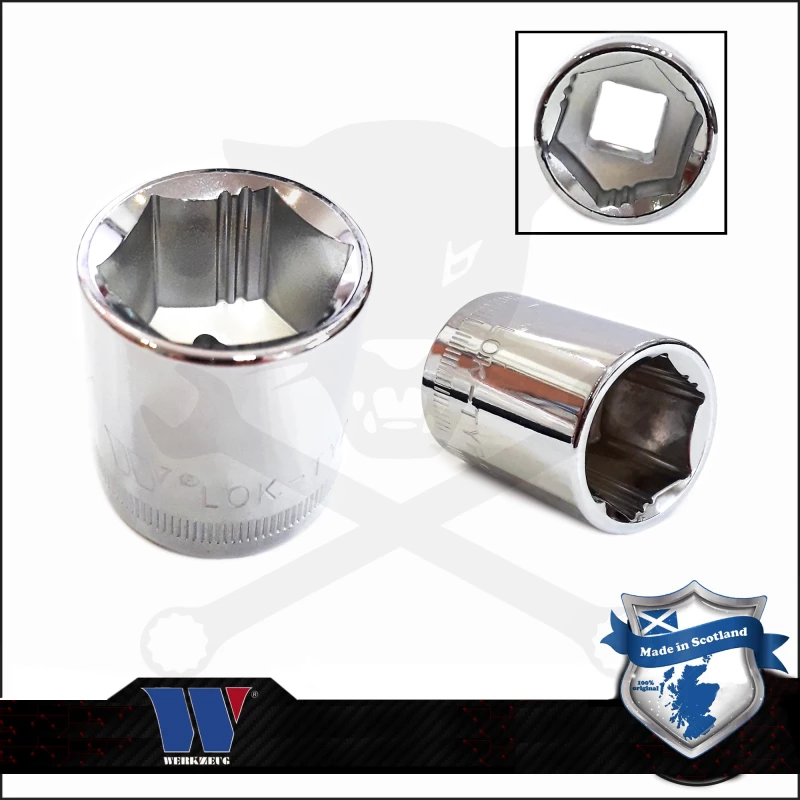Lok-Typ Dugókulcs - crowafej 3/8" 18 mm 6 lap alacsony - Welzh