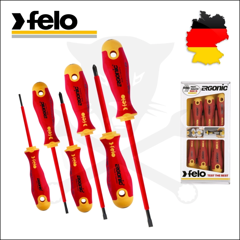 Csavarhúzó készlet Ergonic VDE 1000V szigetelt SL PH és PZ 8 r.- Felo