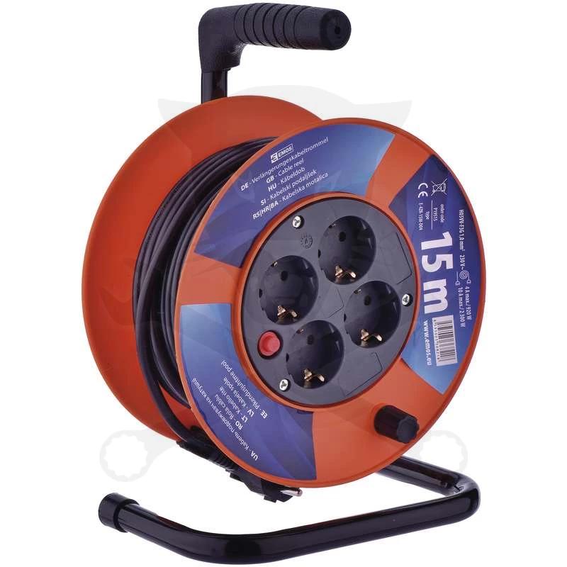 Kábeldob 15 m - IP20 kábel 3 x 1.0 mm2 - 2300W