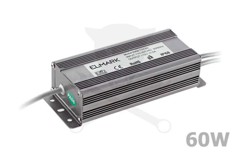 Tápegység LED szalaghoz, kültéri 12V - 060W - ELMARK
