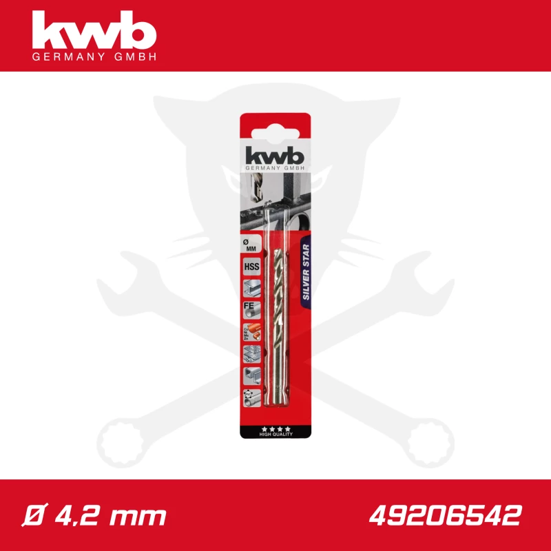 Csigafúró  4,2 mm HSS-G DIN 338 Silver Star, profi - KWB