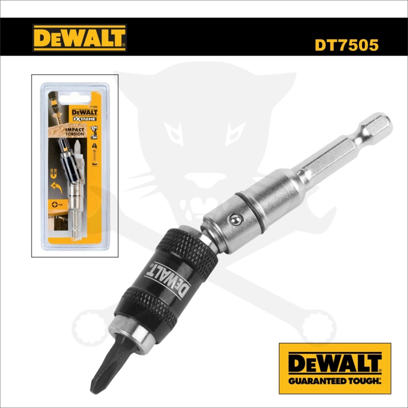Bit tartó-csavarmegvezető, csuklós, mágn. 1/4" - DeWalt2