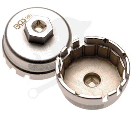 Olajszűrő leszedő dugókulcs 14 lapos, 64,5 mm-es 3/8" BGS