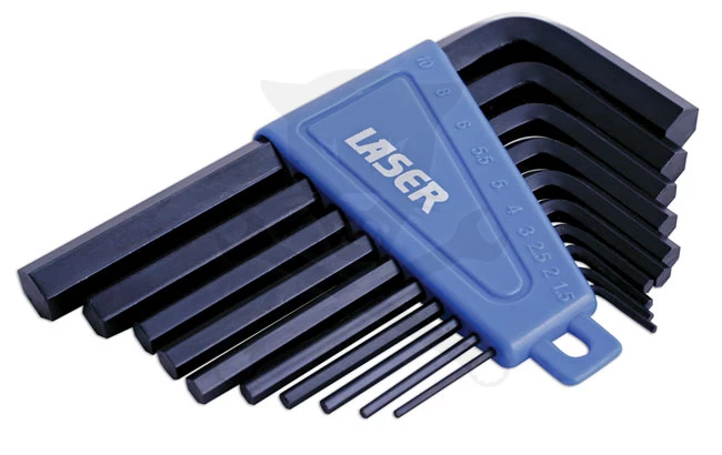 Imbuszkulcs készlet 10 db-os 1.5 - 10 mm - Laser Tools