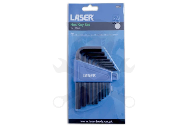 Imbuszkulcs készlet 10 db-os 1.5 - 10 mm - Laser Tools