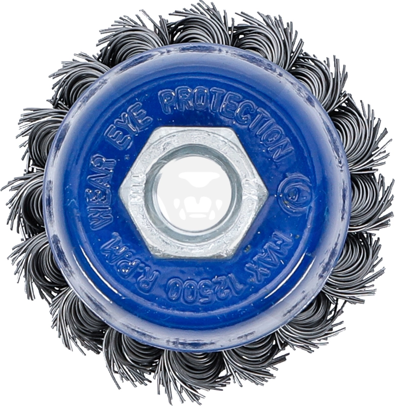 Drótcsiszoló fazékkefe  65 mm M14 x 2.0 menettel -sarokcsiszolóhoz- BGS