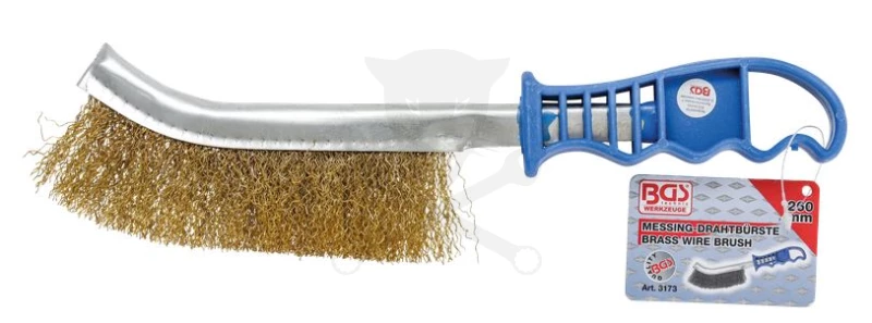 Drótkefe Féknyereg tisztító kefe - sárgaréz anyagból - 260 mm - BGS