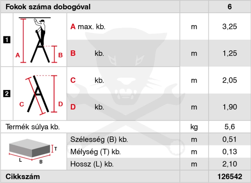 Létra Secury MultiGrip lépcsőfokos fellépő 1x6 Fokos - MONTO-