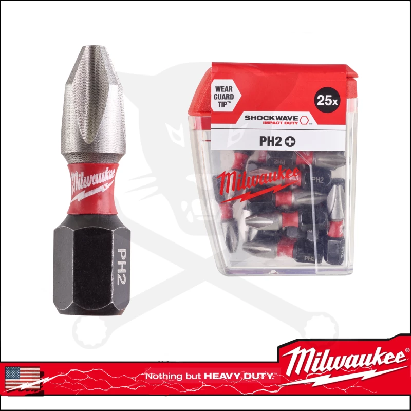 Bithegy, gépi, torziós PH2 x 25 mm 25 db-os - Milwaukee