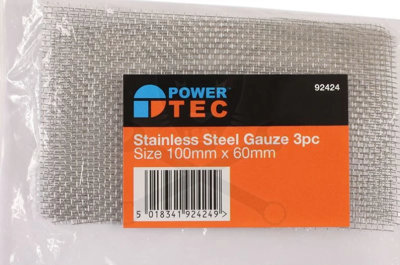 Műanyag hegesztő-höz rozsdamentes-Inox Fémháló készlet 100x60mm - 3 db