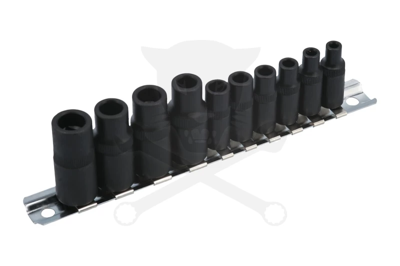Adapter készlet menetfúrókhoz 10 db-os 4 lapú M1.5-M14 -mágneses-  Laser