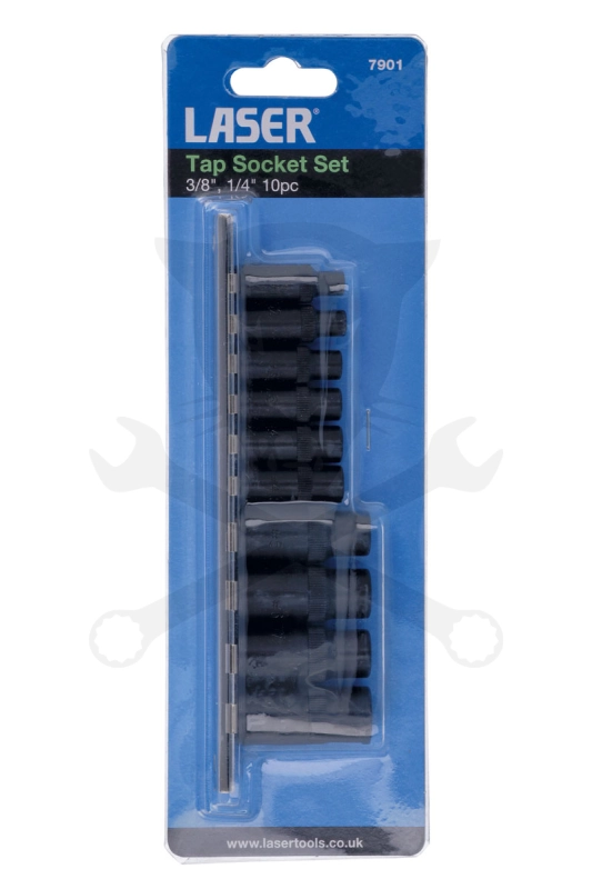 Adapter készlet menetfúrókhoz 10 db-os 4 lapú M1.5-M14 -mágneses-  Laser