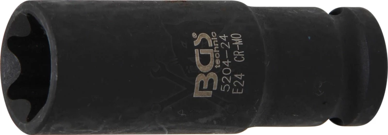 Légkulcsfej 1/2" hosszú belső torx E24