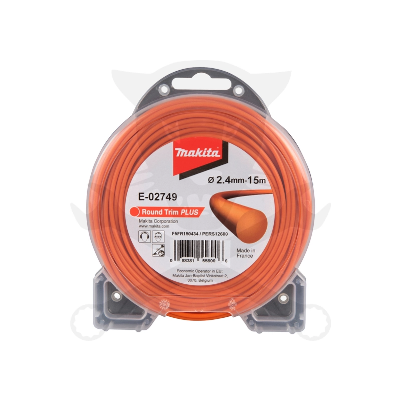 Fűkasza damil 2.4 mm x 15 méter Körprofil RoundTRIM Plus Narancs - Maki