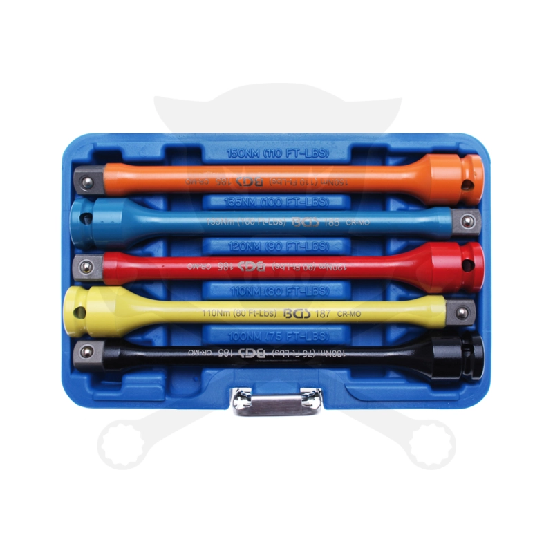Nyomaték toldószár készlet 1/2" 5 db-os 100 Nm-150 Nm - BGS