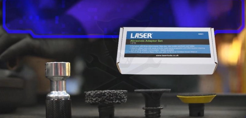 Légkulcs adapter készlet Csiszoló fejekkel kompletten 4 db-os  - Laser